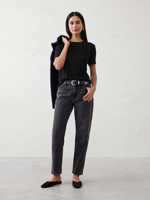 Linen-Blend T-Shirt