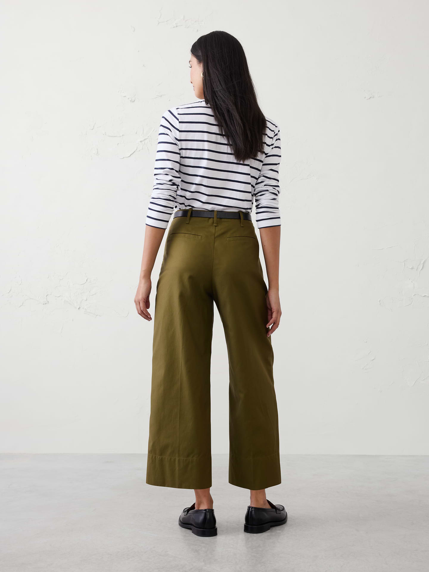 Image number 2 showing, Wide-Leg High-Rise Cropped Pant