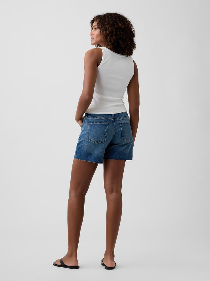 Image number 4 showing, 5" Mid Rise Soft Denim Shorts