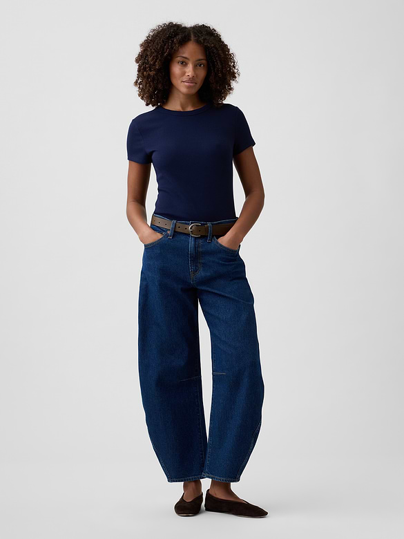 Essential Ribbed Crewneck T-Shirt