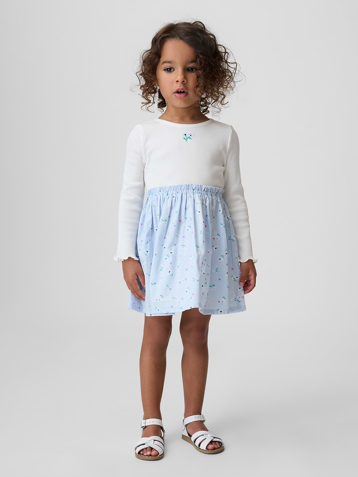 Image number 1 showing, Baby & Toddler Mixed Media Dress