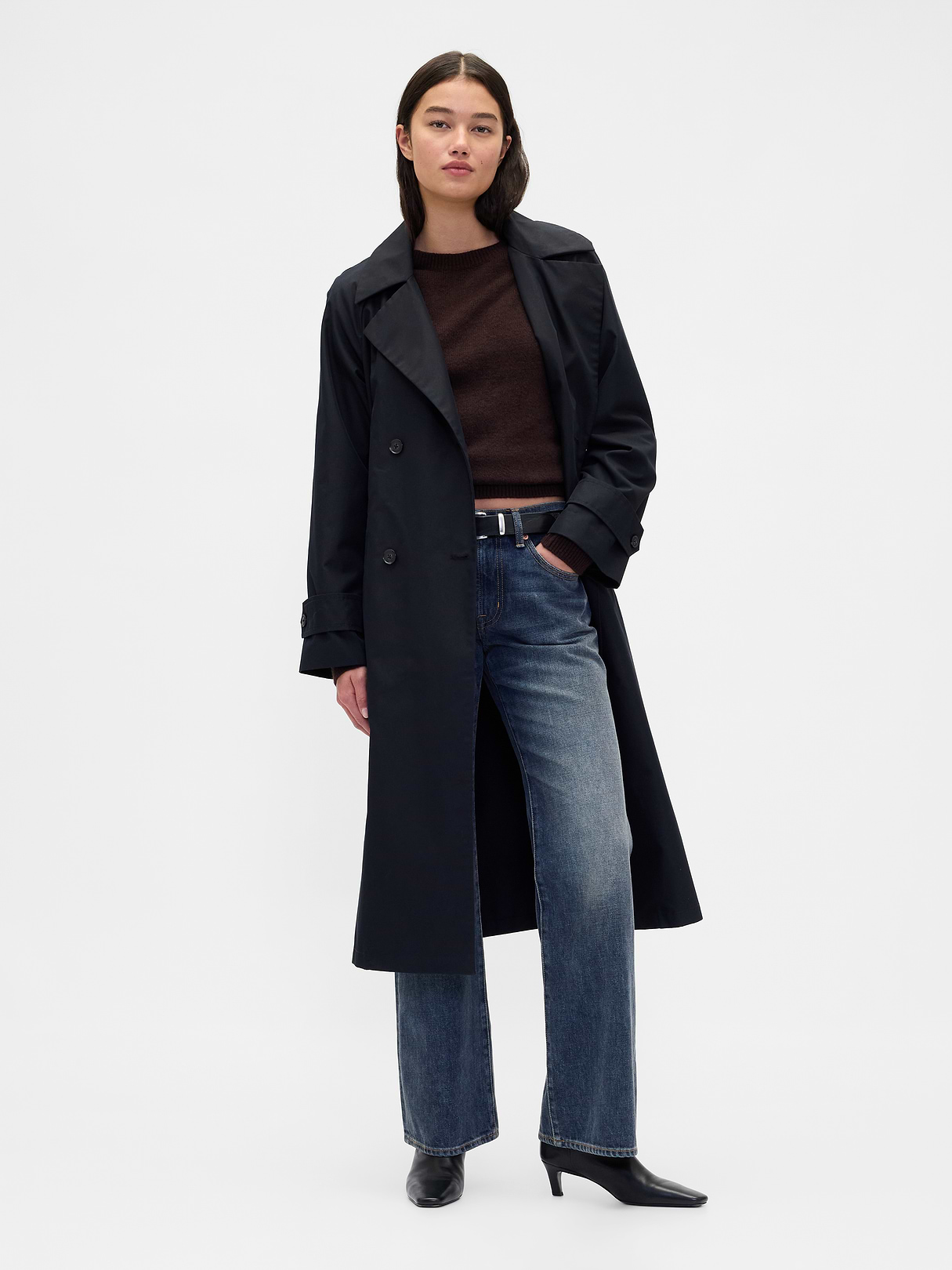 Mid Rise Rigid Relaxed Flare Jeans - Medium indigo by Gap