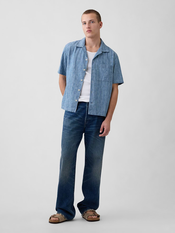 Image number 2 showing, Denim Dobby Resort Shirt