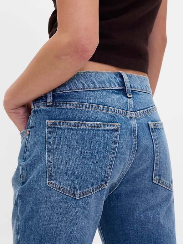 Mid Rise Rigid Relaxed Flare Jeans
