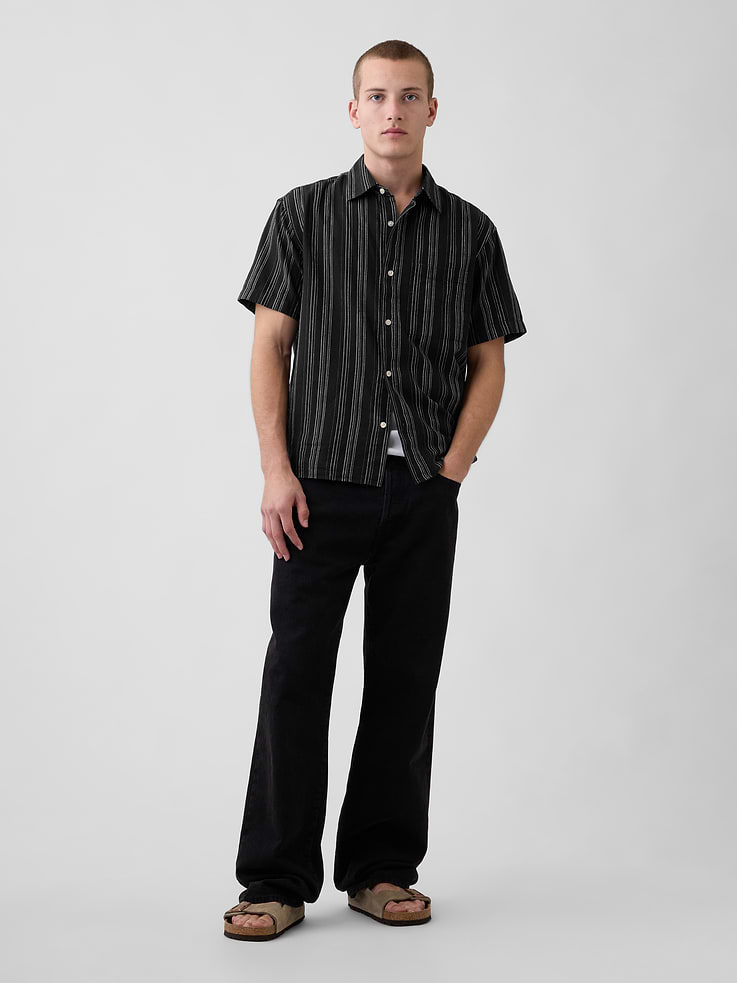 Image number 2 showing, Textured Linen-Cotton Shirt