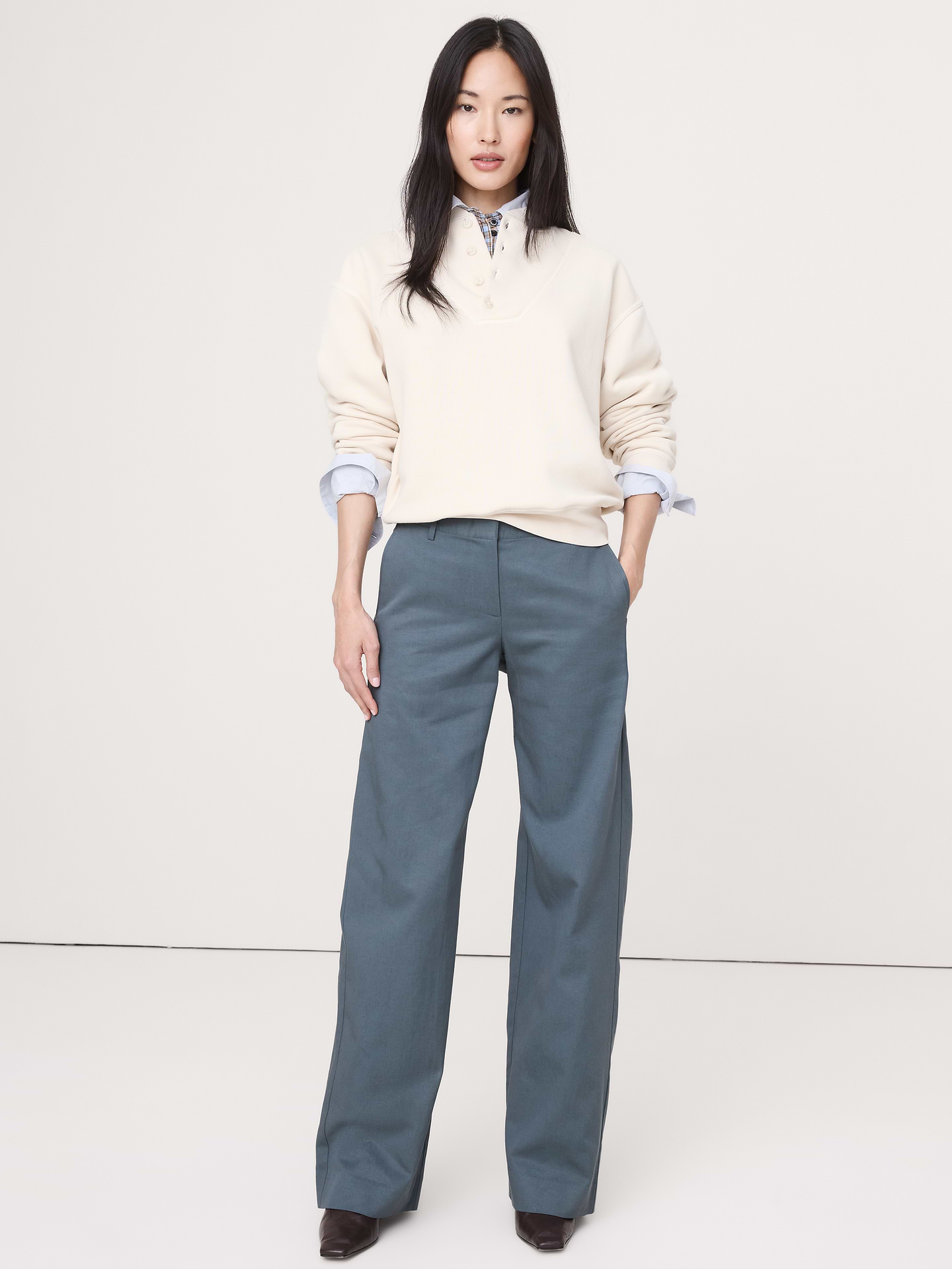 Image number 1 showing, The Everyday Wide-Leg Pant in Tencel™-Cotton