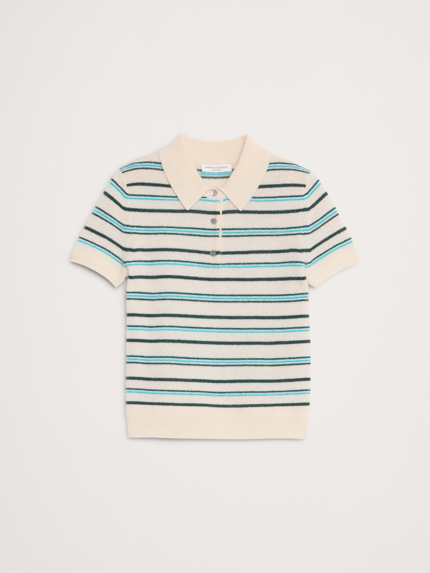 Image number 8 showing, Lightweight Cashmere Short-Sleeve Sweater Polo