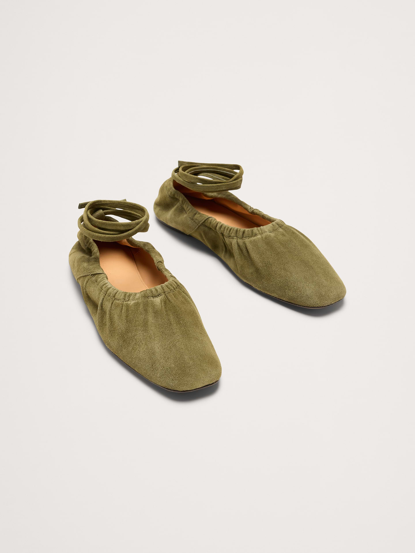 Image number 8 showing, Ruched Leather Ballet Flat
