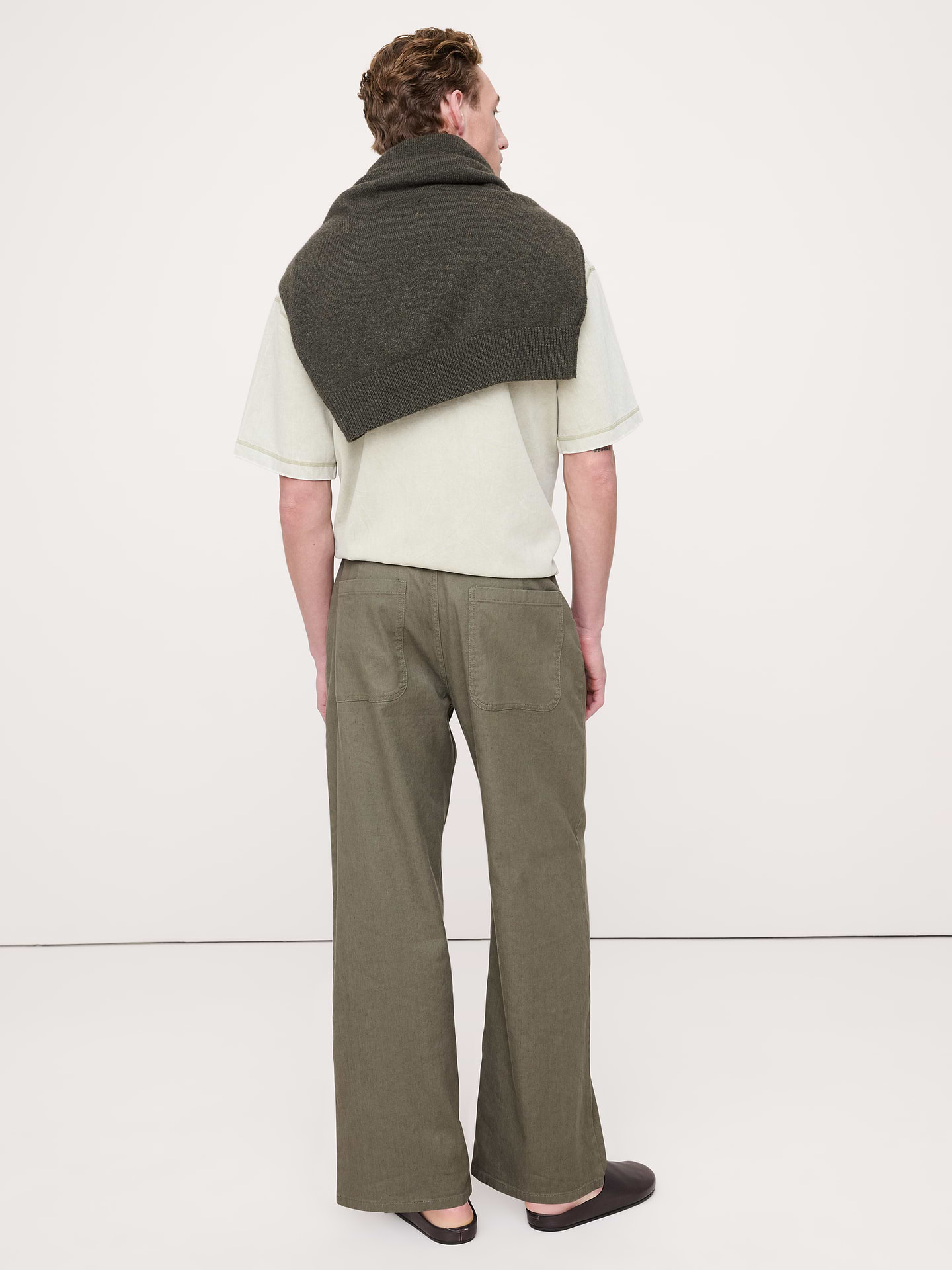 Image number 2 showing, Loose Italian Linen-Cotton Pant