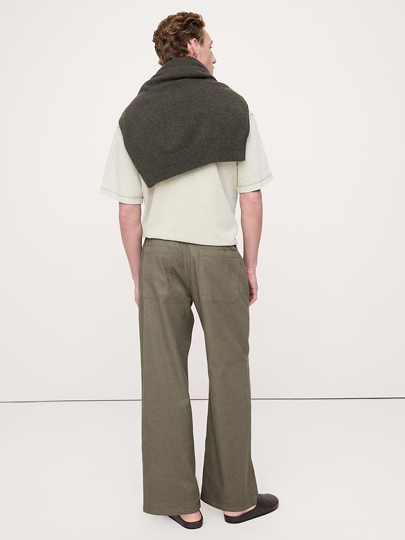 Loose Italian Linen-Cotton Pant