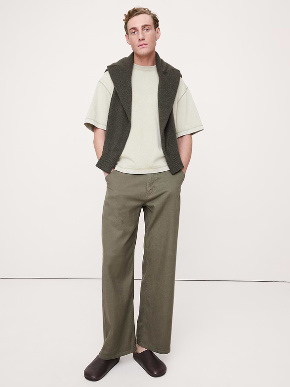 Loose Italian Linen-Cotton Pant