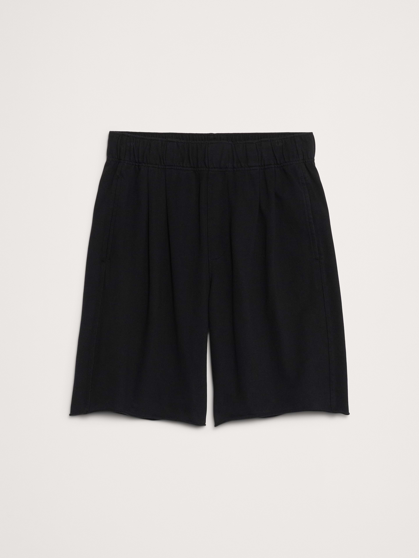 Image number 4 showing, Relaxed Cotton-Fleece Pleated Pull-On Short