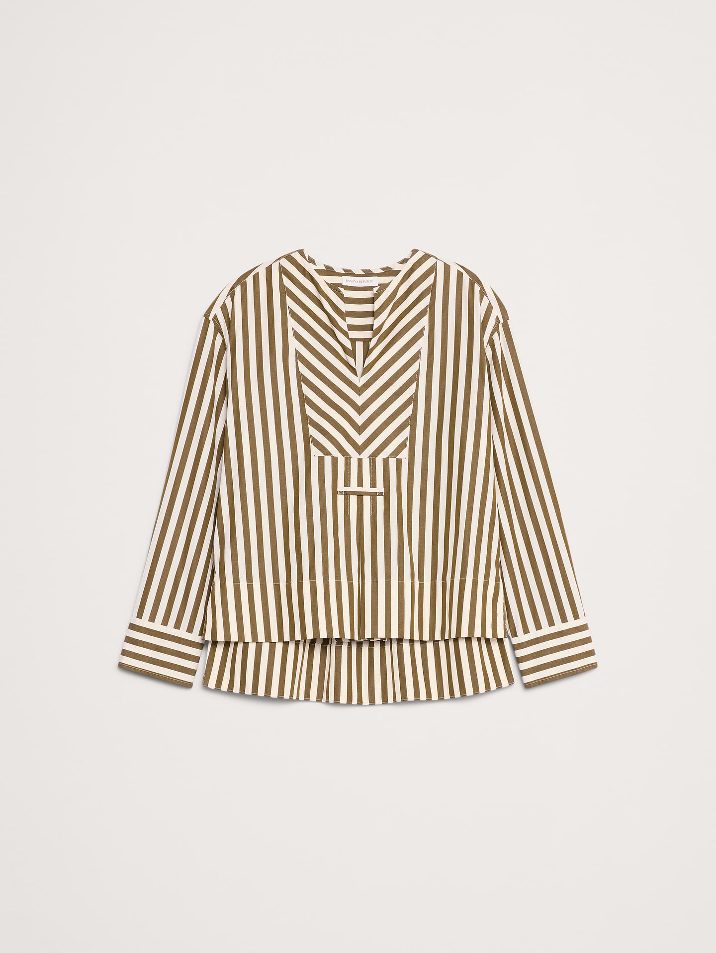 Image number 7 showing, Cotton Poplin Popover Top with Rolled Cuffs