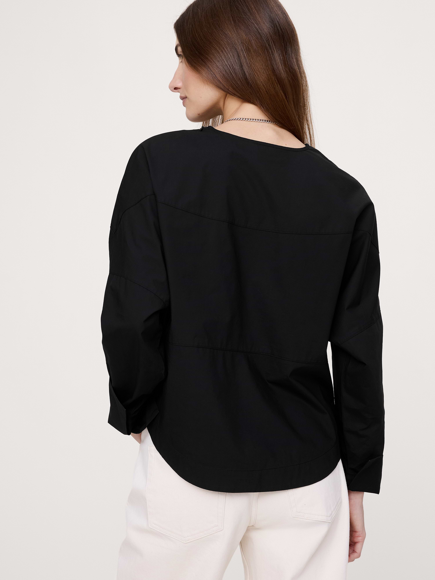 Banana Republic Cotton Poplin Paneled Dolman Top WORLDWIDE DELIVERY