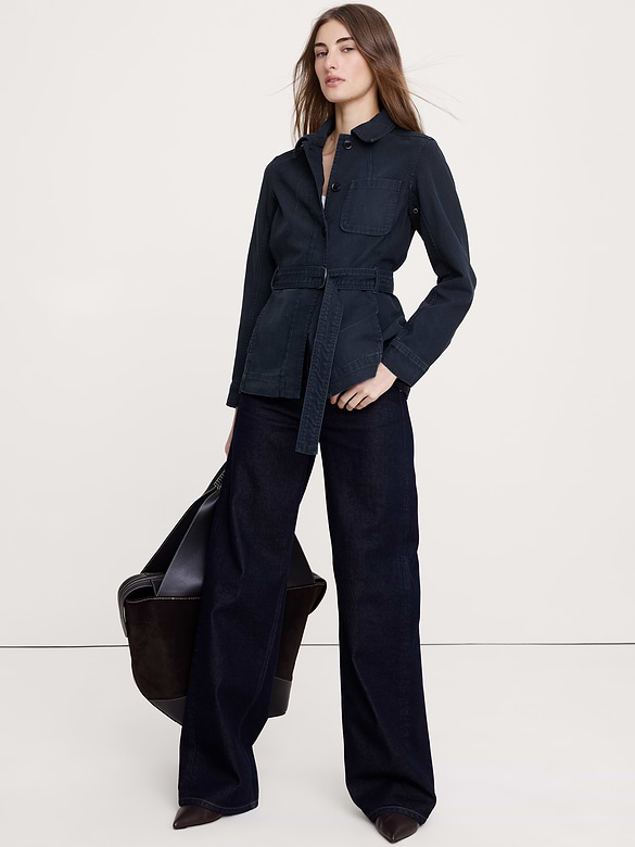 Veste-chemise en toile de coton