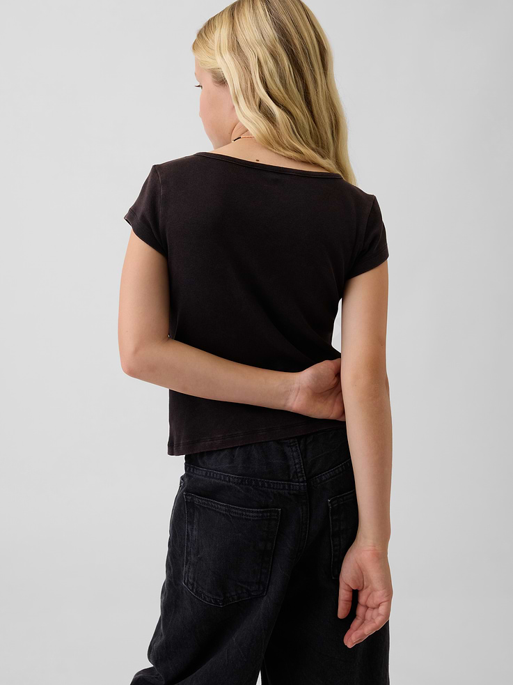 Image number 3 showing, Kids Fitted Cap-Sleeve T-Shirt