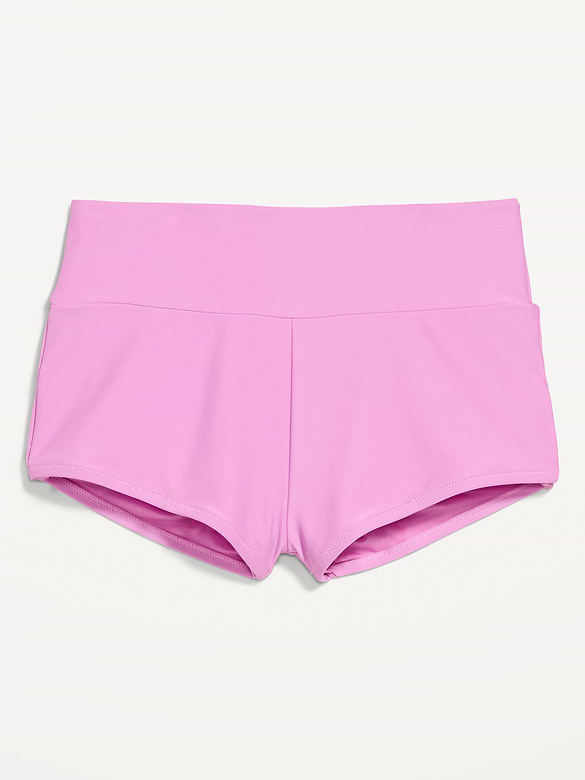 High-Waisted Retro Swim Bottoms