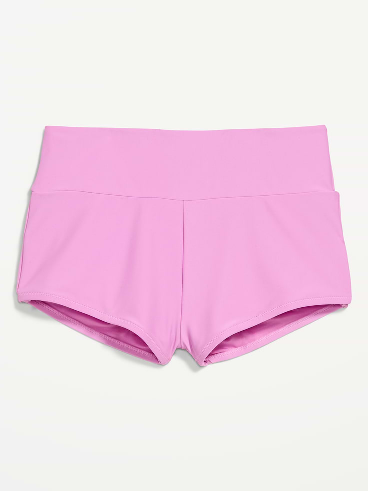 L'image numéro 4 présente Bas de maillot de bain rétro à taille haute