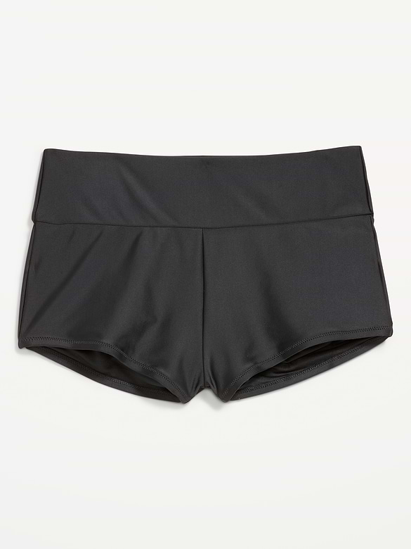 High-Waisted Retro Swim Bottoms