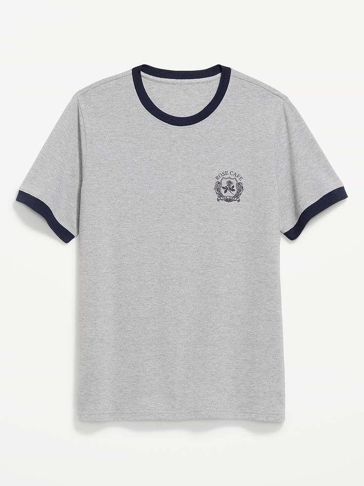 L'image numéro 4 présente T-shirt ras du cou en piqué