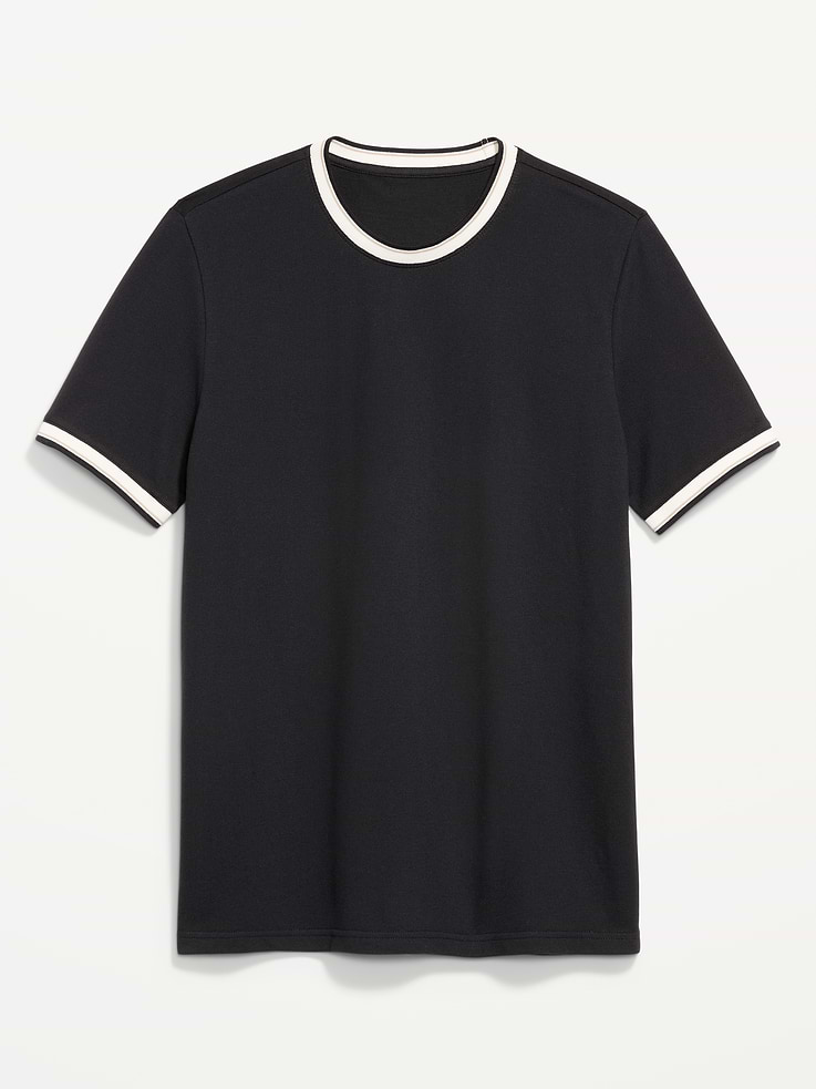 L'image numéro 4 présente T-shirt ras du cou en piqué