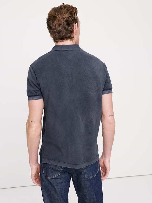 Sueded Cotton Pique Polo
