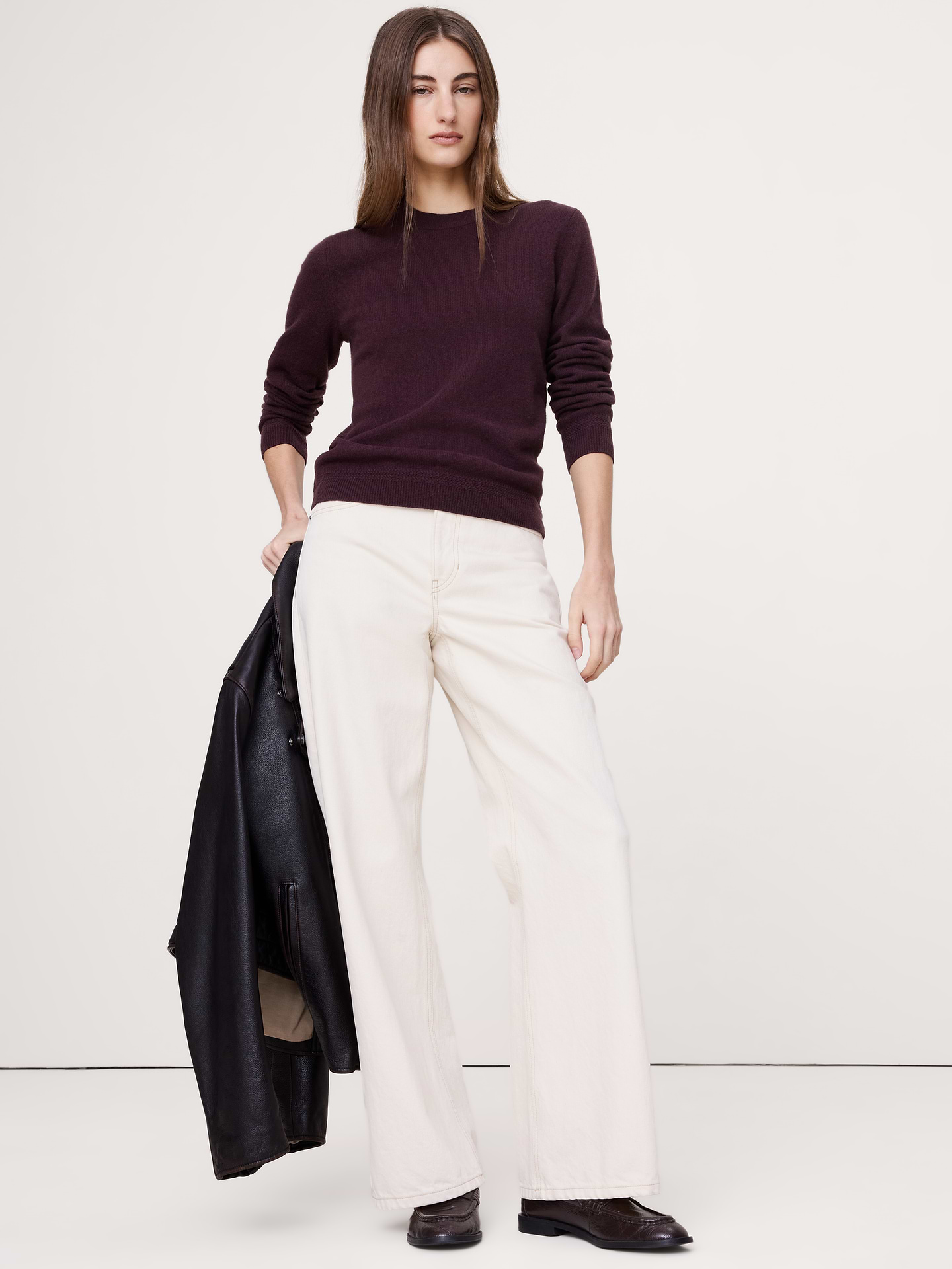 Image number 1 showing, Lightweight Cashmere Crew-Neck Sweater