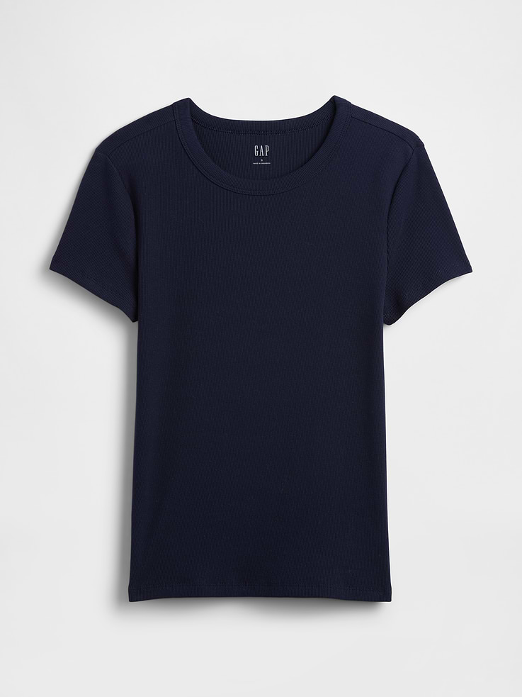 Image number 5 showing, Essential Ribbed Crewneck T-Shirt