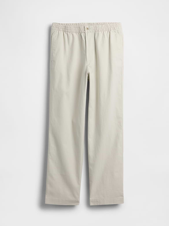 Linen-Cotton Relaxed Taper Easy Pants