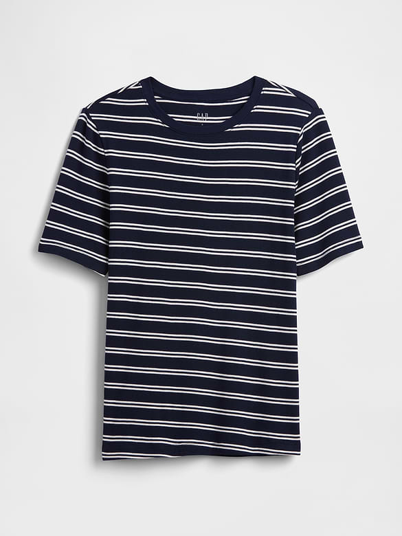Modern Ribbed Crewneck T-Shirt