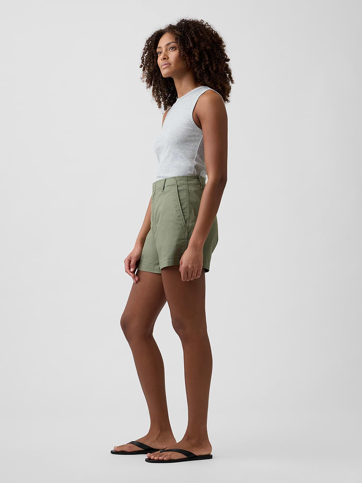 Image number 3 showing, 5" Mid Rise Downtown Khaki Shorts