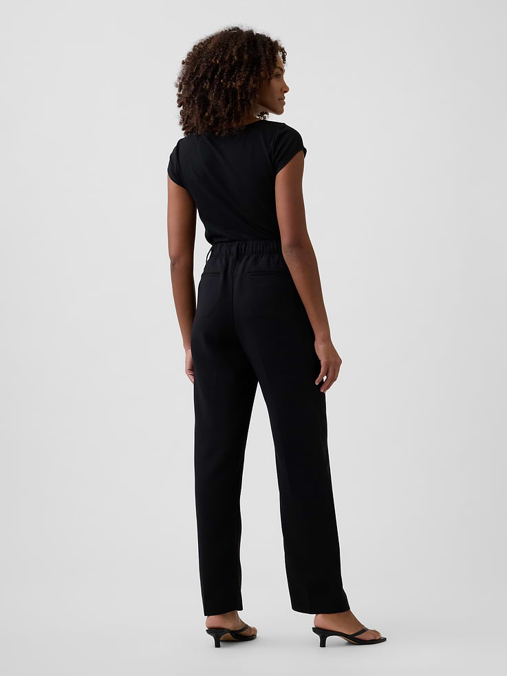 Image number 4 showing, 100% Recycled Easy Straight Crop Trousers