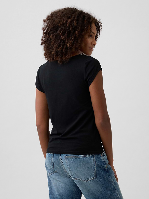 Stretch Jersey Boatneck T-Shirt