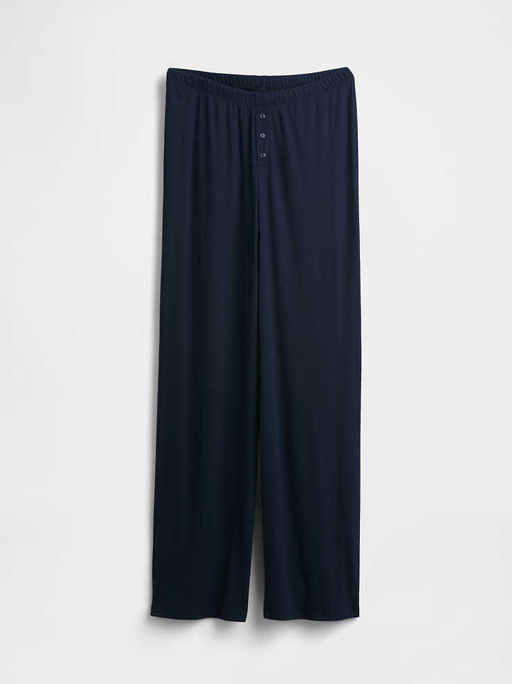 Image number 6 showing, Mini Rib Wide-Leg PJ Pants