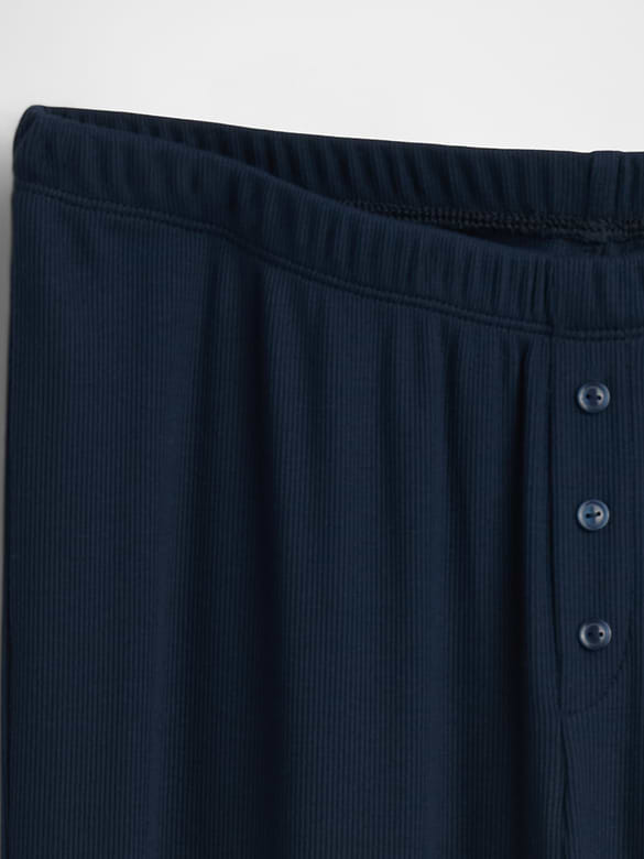 Mini Rib Wide-Leg PJ Pants