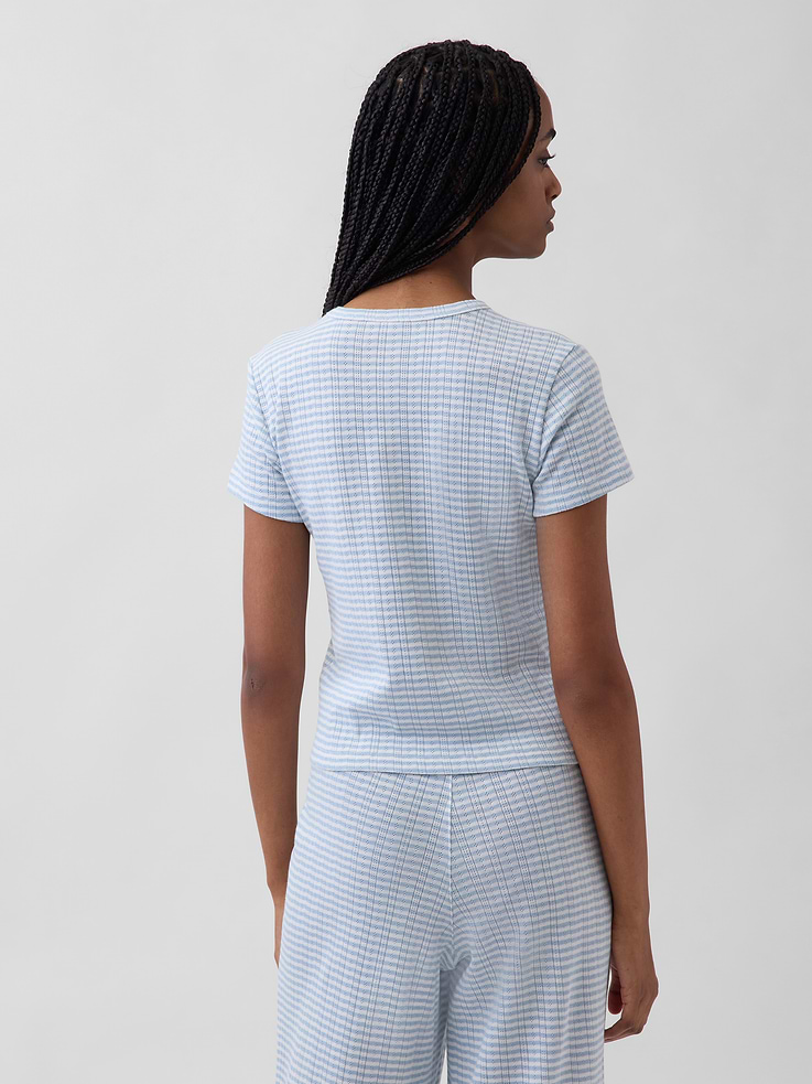 Image number 3 showing, Pointelle PJ T-Shirt