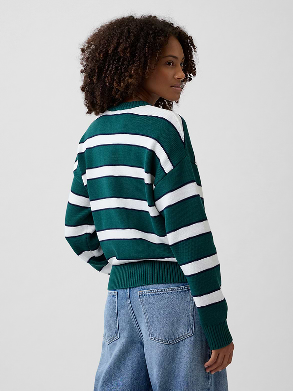 Relaxed Cotton Crewneck Sweater