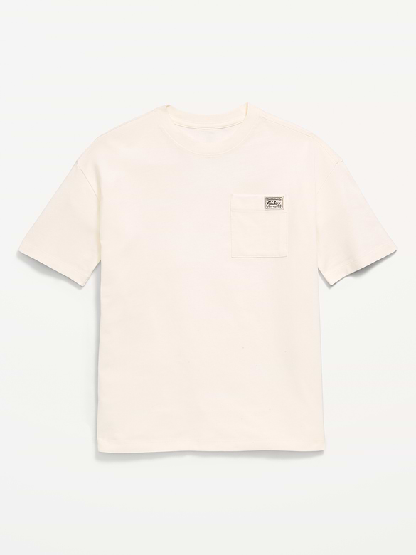 Oversized Logo-Graphic Pocket T-Shirt for Boys