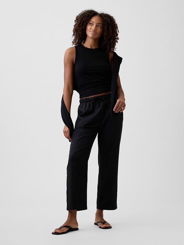 Mid Rise Easy Twill Pants