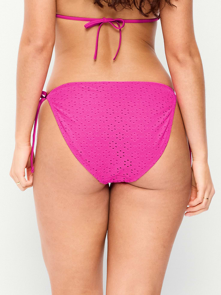 L'image numéro 6 présente Bas de bikini à broderie anglaise noué sur le côté