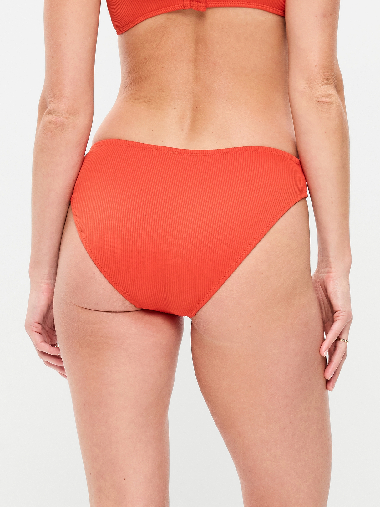 Ribbed Mid-Rise Bikini Swim Bottoms | Old Navy