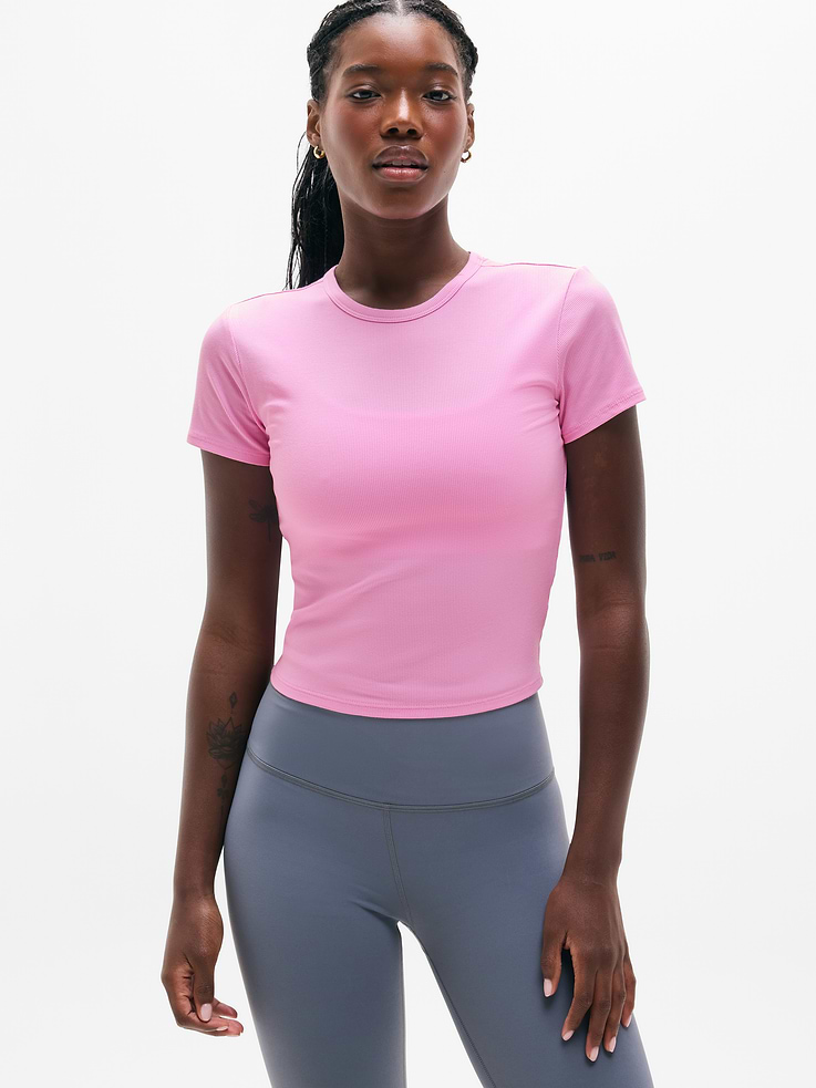 Image number 1 showing, Signature Rib Crop Tee