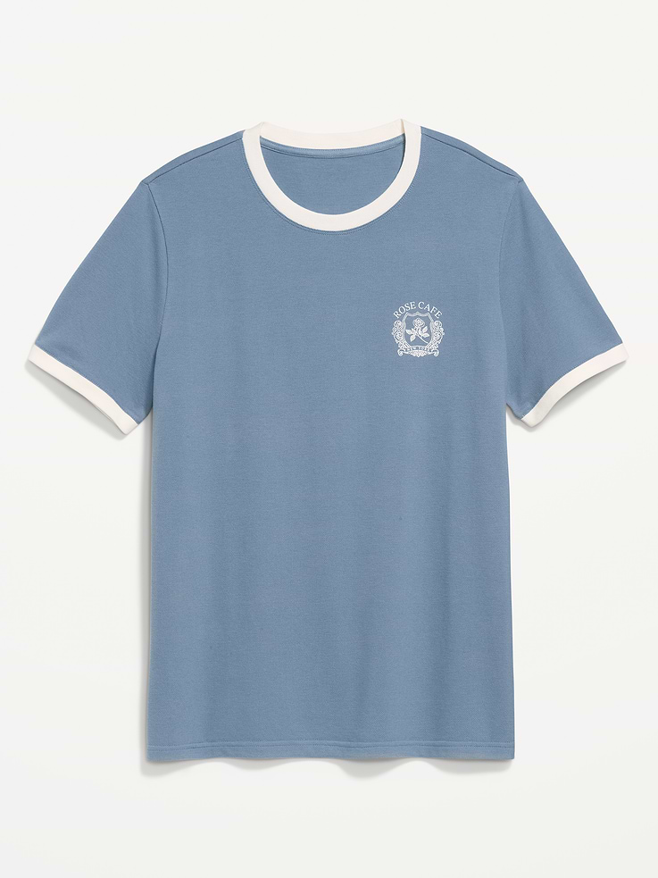 L'image numéro 4 présente T-shirt ras du cou en piqué