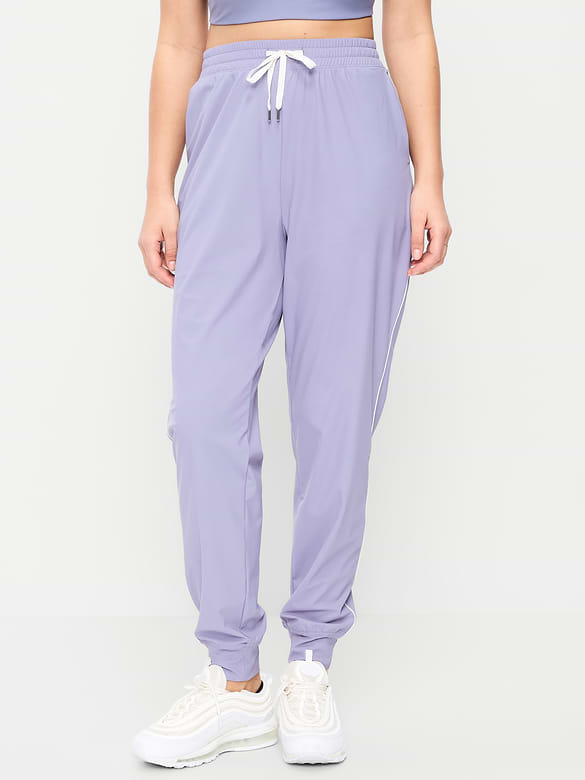 Pantalon de jogging Tech Élégant à taille haute et rayures latérales