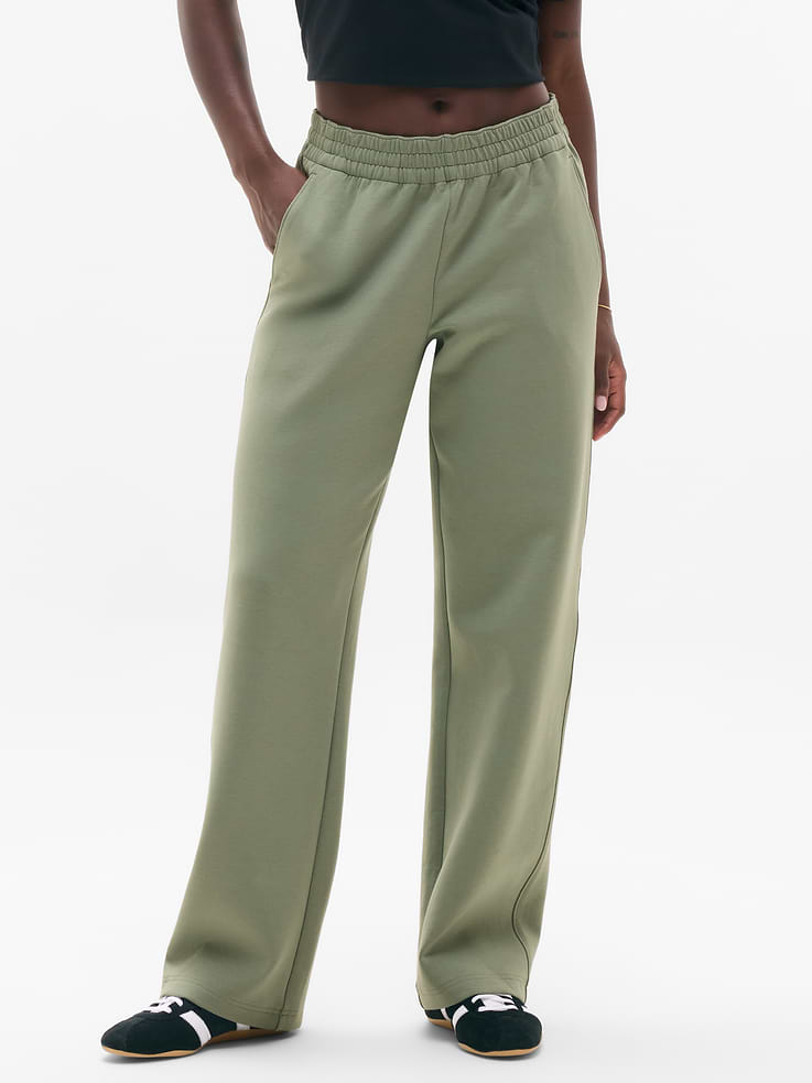 Image number 1 showing, Form Knit Mid Rise Straight Pant
