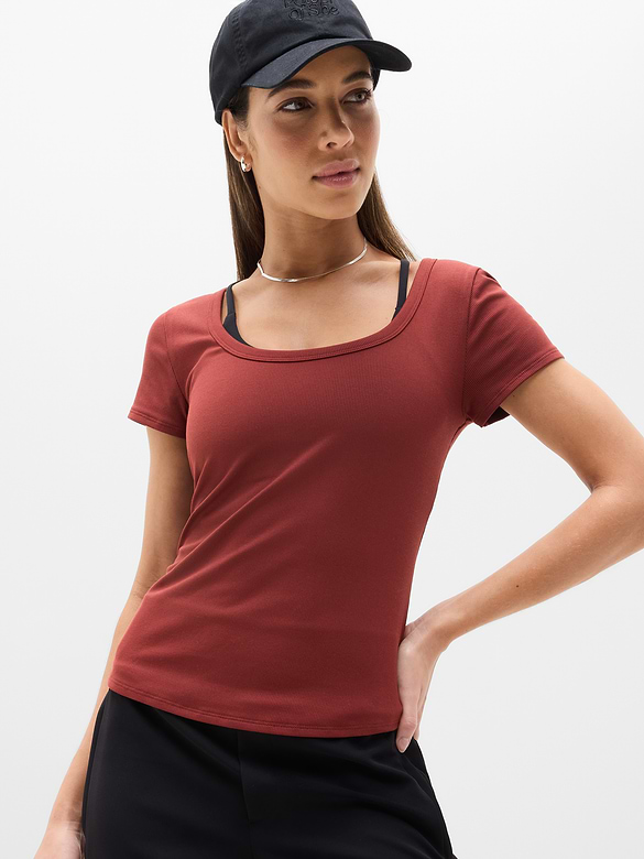 Signature Rib Scoop Tee