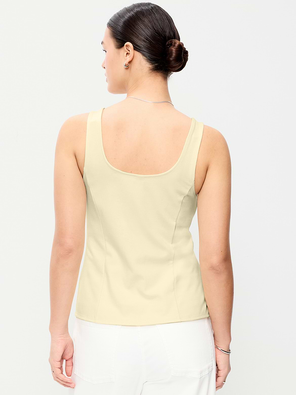 Sleeveless Button-Down Top
