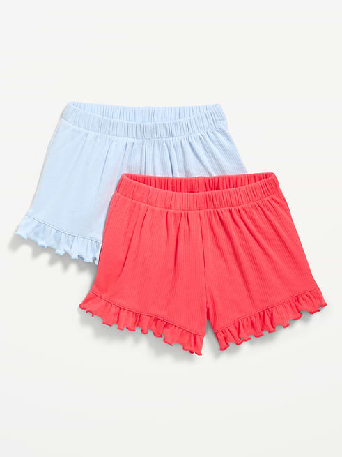 Ruffle Ruffle-Hem Ribbed Shorts 2-Pack for Toddler Girls on clearance at Old Navy — 50% off