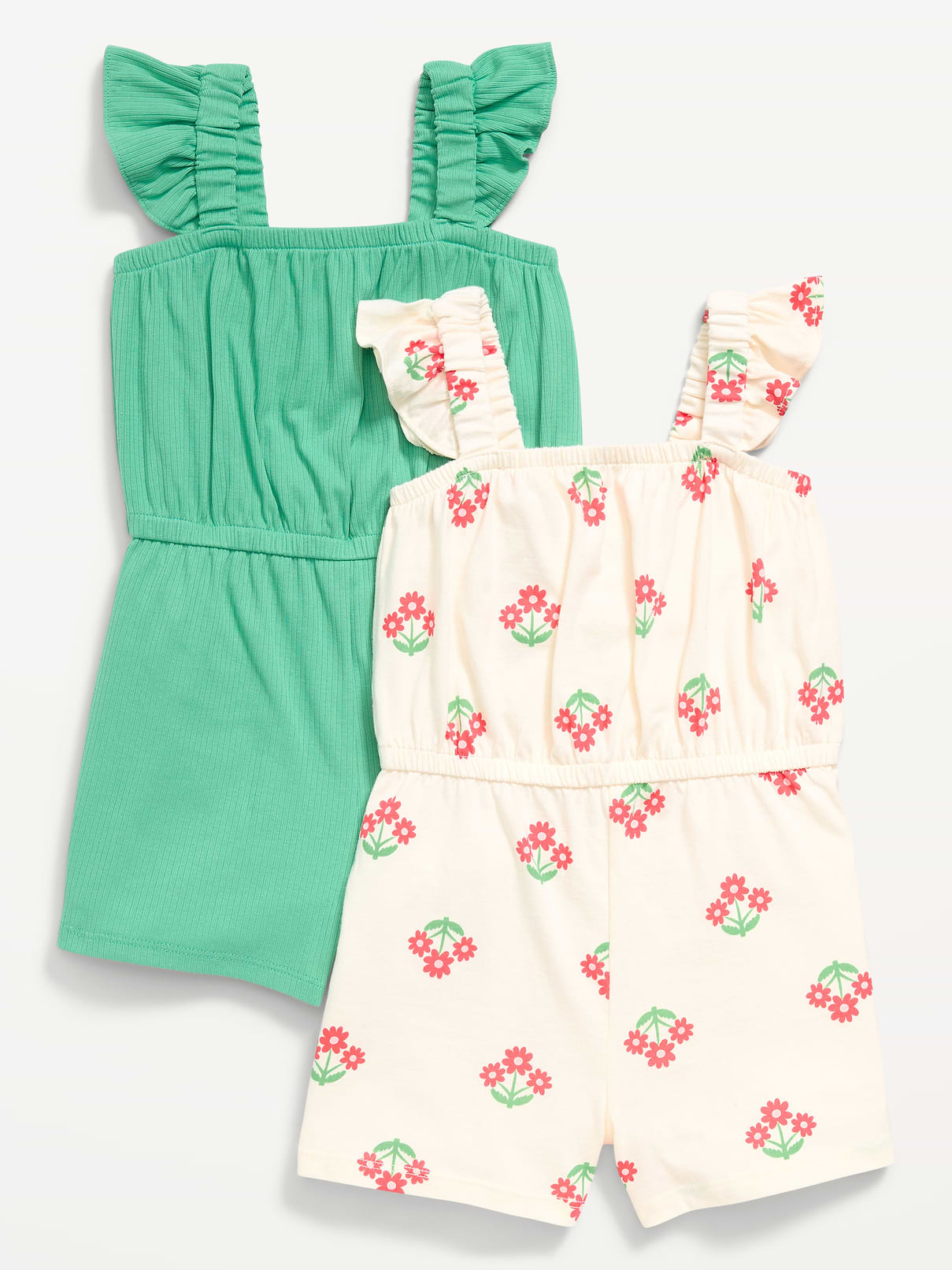 Image number 1 showing, Sleeveless Romper 2-Pack for Toddler Girls