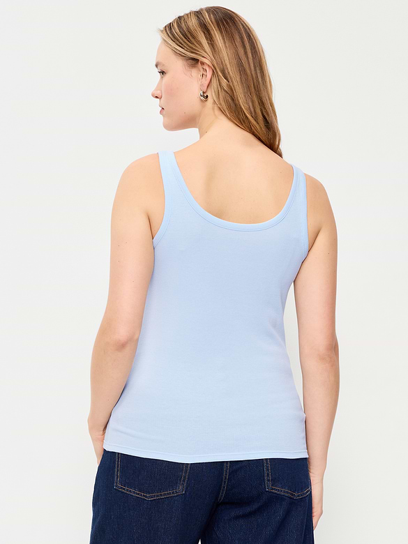 Camisole Première couche côtelée à encolure dégagée